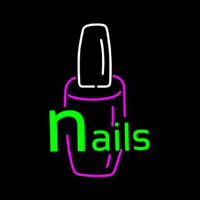 Green Nails Logo Neonskylt