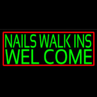 Green Nails Walk Ins Welcome Neonskylt