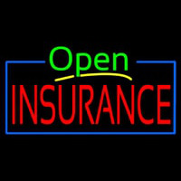 Green Open Insurance Neonskylt