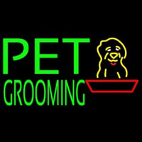 Green Pet Grooming Block 1 Neonskylt