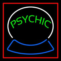 Green Psychic Logo Red Border Neonskylt