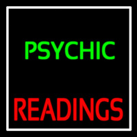 Green Psychic Red Readings With White Border Neonskylt