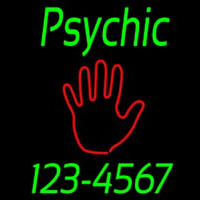 Green Psychic With Phone Number Neonskylt
