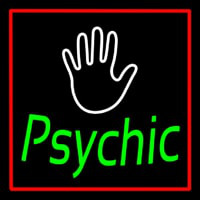 Green Psychic With Red Border Neonskylt