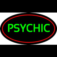 Green Psychic With Red Border Neonskylt