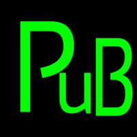 Green Pub Neonskylt