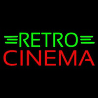 Green Retro Red Cinema Neonskylt