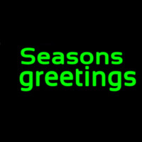 Green Seasons Greetings Neonskylt