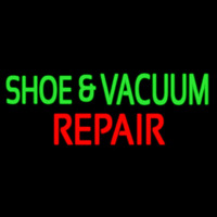 Green Shoe And Vacuum Red Repair Neonskylt