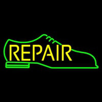 Green Shoe Yellow Repair Neonskylt