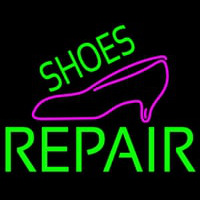 Green Shoes Repair Pink Sandal Neonskylt