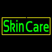 Green Skin Care Yellow Border Neonskylt