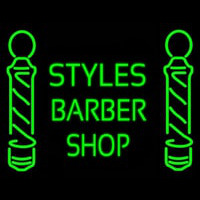 Green Styles Barber Shop Neonskylt