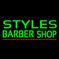 Green Styles Barber Shop Neonskylt