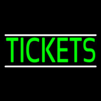 Green Tickets Lines Neonskylt