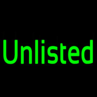 Green Unlisted Neonskylt