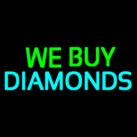 Green We Buy Turquoise Diamonds Neonskylt