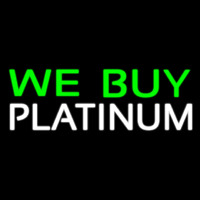 Green We Buy White Platinum Neonskylt