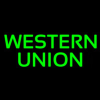 Green Western Union Neonskylt