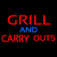 Grill And Carry Outs Neonskylt
