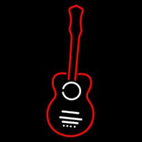 Guitar In Red 1 Neonskylt