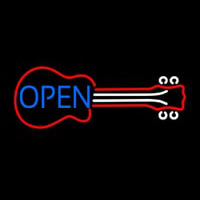 Guitar Open 3 Neonskylt