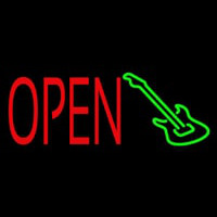 Guitar Open Block 3 Neonskylt