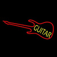 Guitar Red 2 Neonskylt