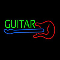 Guitar With Logo 2 Neonskylt