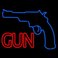 Gun With Logo Neonskylt