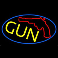 Gun With Logo Neonskylt