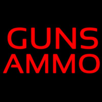 Guns Ammo Neonskylt