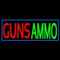 Guns Ammo Neonskylt