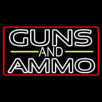 Guns And Ammo Neonskylt