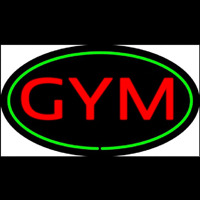 Gym Oval Green Neonskylt