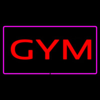 Gym Rectangle Purple Neonskylt