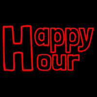 H For Happy Hour Neonskylt