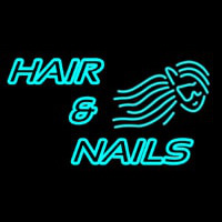 Hair And Nails Double Stroke Neonskylt
