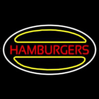 Hamburgers Logo Oval Neonskylt