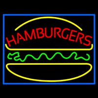 Hamburgers Logo With Border Neonskylt