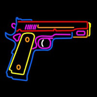 Hand Gun Neonskylt