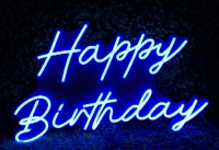 Happy Birthday Neonskylt