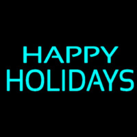 Happy Holidays Block Neonskylt