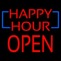 Happy Hour Block Open Neonskylt