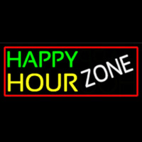 Happy Hour Zone With Red Border Neonskylt