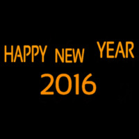 Happy New Year 2016 Neonskylt