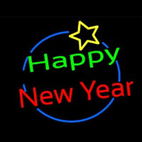 Happy New Year Logo Neonskylt