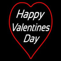 Happy Valentines Day Heart Logo Neonskylt