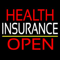 Health Insurance Open Neonskylt