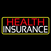 Health Insurance With Yellow Border Neonskylt